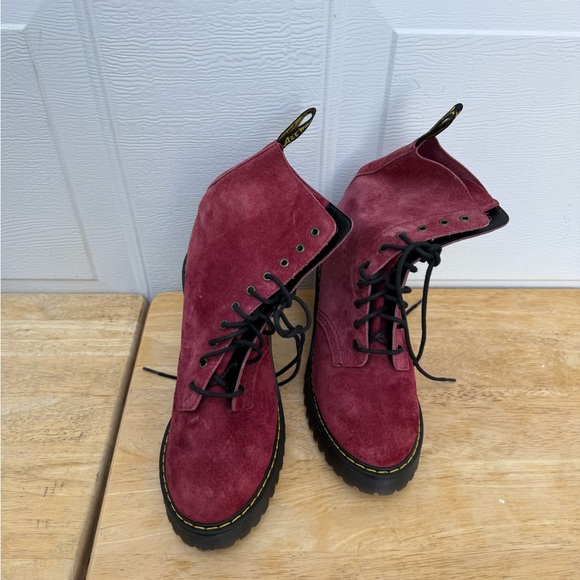 Dr Martens Kendra Boots Wine Red Sz 7 - Picture 14 of 15
